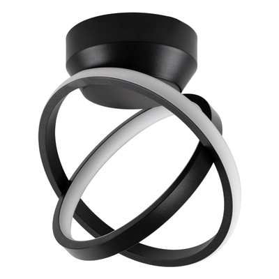 GLOBOSTAR® AMELIA 61052 Μοντέρνο Φωτιστικό Οροφής LED 20W 2400lm 300° AC 220-240V IP20 Ρυθμιζόμενο Λευκό CCT με On/Off 2700K/4500K/6000K - Lumileds SMD Chip - Μαύρο Ματ - Μ24.5 x Π16 x Υ25cm - 3 Χρόνια Εγγύηση