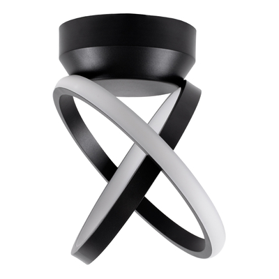 GLOBOSTAR® AMELIA 61052 Μοντέρνο Φωτιστικό Οροφής LED 20W 2400lm 300° AC 220-240V IP20 Ρυθμιζόμενο Λευκό CCT με On/Off 2700K/4500K/6000K - Lumileds SMD Chip - Μαύρο Ματ - Μ24.5 x Π16 x Υ25cm - 3 Χρόνια Εγγύηση