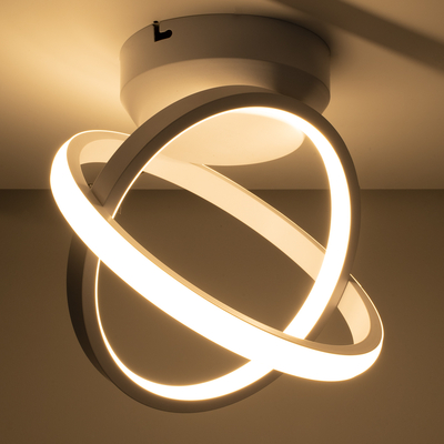 GLOBOSTAR® AMELIA 61053 Μοντέρνο Φωτιστικό Οροφής LED 20W 2400lm 300° AC 220-240V IP20 Ρυθμιζόμενο Λευκό CCT με On/Off 2700K/4500K/6000K - Lumileds SMD Chip - Λευκό Ματ - Μ24.5 x Π16 x Υ25cm - 3 Χρόνια Εγγύηση