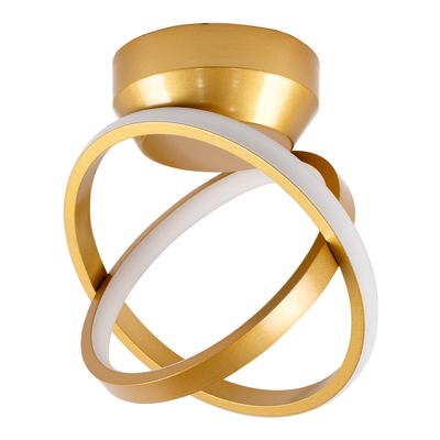 GLOBOSTAR® AMELIA 61054 Μοντέρνο Φωτιστικό Οροφής LED 20W 2400lm 300° AC 220-240V IP20 Ρυθμιζόμενο Λευκό CCT με On/Off 2700K/4500K/6000K - Lumileds SMD Chip - Χρυσό Βούρτσας - Μ24.5 x Π16 x Υ25cm - 3 Χρόνια Εγγύηση