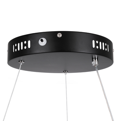 GLOBOSTAR® NEMESIS 61155 Μοντέρνο Κρεμαστό Φωτιστικό Οροφής LED 30W 3513lm 360° AC 220-240V IP20 Ρυθμιζόμενο Λευκό CCT με Χειριστήριο από 2700K έως 6000K Dimmable - Lumileds SMD Chip - Μαυρό Ματ - Μ40 x Π40 x Υ4cm - 3 Χρόνια Εγγύηση