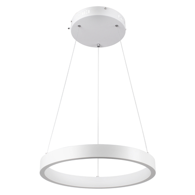 GLOBOSTAR® NEMESIS 61156 Μοντέρνο Κρεμαστό Φωτιστικό Οροφής LED 30W 3513lm 360° AC 220-240V IP20 Ρυθμιζόμενο Λευκό CCT με Χειριστήριο από 2700K έως 6000K Dimmable - Lumileds SMD Chip - Λευκό Ματ - Μ40 x Π40 x Υ4cm - 3 Χρόνια Εγγύηση