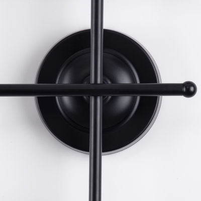 GLOBOSTAR® PIPING 00664 Vintage Φωτιστικό Τοίχου - Απλίκα με Ντουί 6 x E27 AC 220-240V IP20 - Μαύρο - Μ66 x Π9.5 x Υ49cm