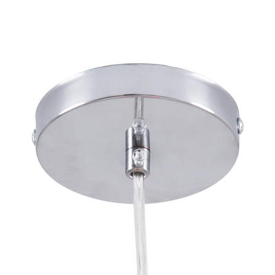 GLOBOSTAR® DIXAR 00762 Μοντέρνο Κρεμαστό Φωτιστικό Οροφής με Ντουί 1 x E27 AC 220-240V IP20 - Κόκκινο & Ασημί - Μ28 x Π28 x Υ40cm