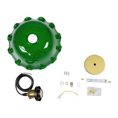 GLOBOSTAR® LIBRARY 00767 Vintage Κρεμαστό Φωτιστικό Οροφής με Ντουί 1 x E27 AC 220-240V IP20 - Πράσινο & Χρυσό - Μ26 x Π26 x Y20cm