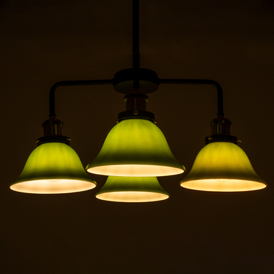 GLOBOSTAR® LIBRARY 00769 Vintage Φωτιστικό Οροφής με Ντουί 4 x E27 AC 220-240V IP20 - Πολύχρωμο - Μ57 x Π57 x Υ90cm