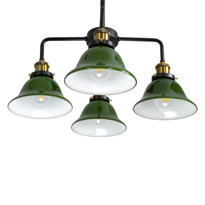 GLOBOSTAR® LIBRARY 00769 Vintage Φωτιστικό Οροφής με Ντουί 4 x E27 AC 220-240V IP20 - Πολύχρωμο - Μ57 x Π57 x Υ90cm