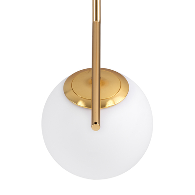 GLOBOSTAR® MONROE 00958 Μοντέρνο Κρεμαστό Φωτιστικό Οροφής με Ντουί 1 x E27 AC 220-240V IP20 - Χρυσό Πλατίνα & Λευκό - Μ15 x Π15 x Υ49cm