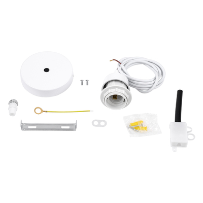 GLOBOSTAR® HANNA 36217 Boho Κρεμαστό Φωτιστικό Οροφής με Ντουί 1 x E27 AC 220-240V IP20 - Λευκό - Μ4 x Π4 x Υ110cm