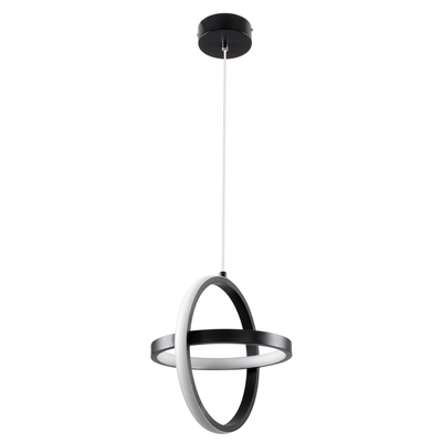 GLOBOSTAR® ALICE 61055 Μοντέρνο Κρεμαστό Φωτιστικό Οροφής LED 20W 2400lm 300° AC 220-240V IP20 Ρυθμιζόμενο Λευκό CCT με On/Off 2700K/4500K/6000K - Lumileds SMD Chip - Μαύρο Ματ - Μ25 x Π22 x Υ25cm - 3 Χρόνια Εγγύηση