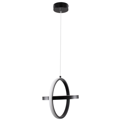 GLOBOSTAR® ALICE 61055 Μοντέρνο Κρεμαστό Φωτιστικό Οροφής LED 20W 2400lm 300° AC 220-240V IP20 Ρυθμιζόμενο Λευκό CCT με On/Off 2700K/4500K/6000K - Lumileds SMD Chip - Μαύρο Ματ - Μ25 x Π22 x Υ25cm - 3 Χρόνια Εγγύηση