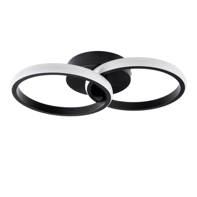 GLOBOSTAR® CORA 61058 Μοντέρνο Φωτιστικό Οροφής LED 18W 2160lm 300° AC 220-240V IP20 Ρυθμιζόμενο Λευκό CCT με On/Off 2700K/4500K/6000K - Lumileds SMD Chip - Μαύρο Ματ - Μ36 x Π20.5 x Υ7cm - 3 Χρόνια Εγγύηση