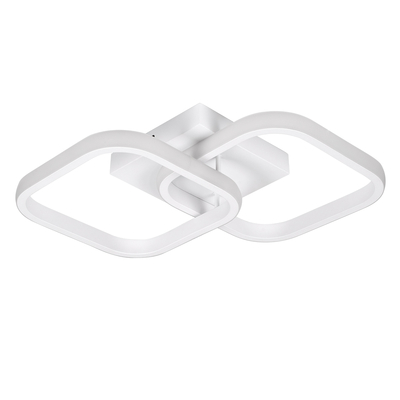 GLOBOSTAR® NORA 61062 Μοντέρνο Φωτιστικό Οροφής LED 22W 2640lm 300° AC 220-240V IP20 Ρυθμιζόμενο Λευκό CCT με On/Off 2700K/4500K/6000K - Lumileds SMD Chip - Λευκό Ματ - Μ40 x Π24 x Υ7cm - 3 Χρόνια Εγγύηση
