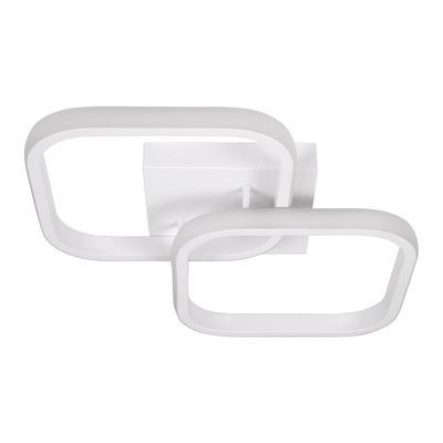GLOBOSTAR® NORA 61062 Μοντέρνο Φωτιστικό Οροφής LED 22W 2640lm 300° AC 220-240V IP20 Ρυθμιζόμενο Λευκό CCT με On/Off 2700K/4500K/6000K - Lumileds SMD Chip - Λευκό Ματ - Μ40 x Π24 x Υ7cm - 3 Χρόνια Εγγύηση