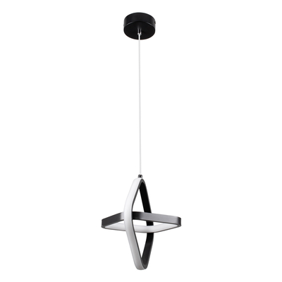 GLOBOSTAR® ROSE 61064 Μοντέρνο Κρεμαστό Φωτιστικό Οροφής LED 22W 2640lm 300° AC 220-240V IP20 Ρυθμιζόμενο Λευκό CCT με On/Off 2700K/4500K/6000K - Lumileds SMD Chip - Μαύρο Ματ - Μ24 x Π22 x Υ24cm - 3 Χρόνια Εγγύηση