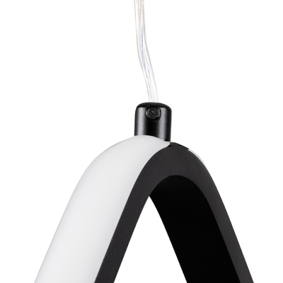 GLOBOSTAR® ROSE 61064 Μοντέρνο Κρεμαστό Φωτιστικό Οροφής LED 22W 2640lm 300° AC 220-240V IP20 Ρυθμιζόμενο Λευκό CCT με On/Off 2700K/4500K/6000K - Lumileds SMD Chip - Μαύρο Ματ - Μ24 x Π22 x Υ24cm - 3 Χρόνια Εγγύηση