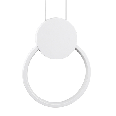 GLOBOSTAR® CYCLOS 61074 Μοντέρνο Κρεμαστό Φωτιστικό Οροφής LED 9W 1080lm 300° AC 220-240V IP20 Ρυθμιζόμενο Λευκό CCT με On/Off 2700K/4500K/6000K - Lumileds SMD Chip - Λευκό Ματ - Μ21 x Π2.3 x Υ26.5cm - 3 Χρόνια Εγγύηση