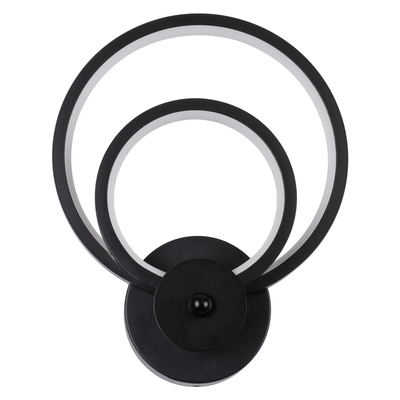 GLOBOSTAR® FREDDIE 61076 Μοντέρνο Φωτιστικό Τοίχου - Απλίκα LED 15W 1800lm 300° AC 220-240V IP20 Ρυθμιζόμενο Λευκό CCT με On/Off 2700K/4500K/6000K - Lumileds SMD Chip - Μαύρο Ματ - Μ20 x Π7.5 x Υ25cm - 3 Χρόνια Εγγύηση