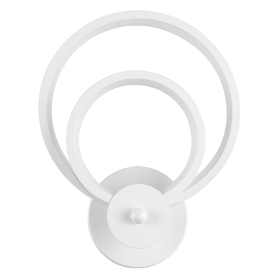 GLOBOSTAR® FREDDIE 61077 Μοντέρνο Φωτιστικό Τοίχου - Απλίκα LED 15W 1800lm 300° AC 220-240V IP20 Ρυθμιζόμενο Λευκό CCT με On/Off 2700K/4500K/6000K - Lumileds SMD Chip - Λευκό Ματ - Μ20 x Π7.5 x Υ25cm - 3 Χρόνια Εγγύηση