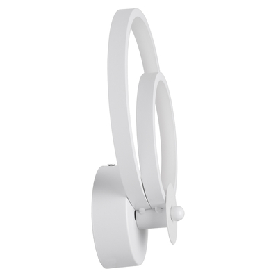 GLOBOSTAR® FREDDIE 61077 Μοντέρνο Φωτιστικό Τοίχου - Απλίκα LED 15W 1800lm 300° AC 220-240V IP20 Ρυθμιζόμενο Λευκό CCT με On/Off 2700K/4500K/6000K - Lumileds SMD Chip - Λευκό Ματ - Μ20 x Π7.5 x Υ25cm - 3 Χρόνια Εγγύηση