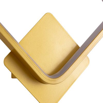 GLOBOSTAR® LENA 61081 Μοντέρνο Φωτιστικό Τοίχου - Απλίκα LED 12W 1440lm 300° AC 220-240V IP20 Ρυθμιζόμενο Λευκό CCT με On/Off 2700K/4500K/6000K - Lumileds SMD Chip - Χρυσό Βούρτσας - Μ25 x Π5.5 x Υ29.5cm - 3 Χρόνια Εγγύηση