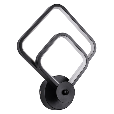 GLOBOSTAR® ANNA 61085 Μοντέρνο Φωτιστικό Τοίχου - Απλίκα LED 15W 1800lm 300° AC 220-240V IP20 Ρυθμιζόμενο Λευκό CCT με On/Off 2700K/4500K/6000K - Lumileds SMD Chip - Μαύρο Ματ - Μ25 x Π8 x Υ30cm - 3 Χρόνια Εγγύηση