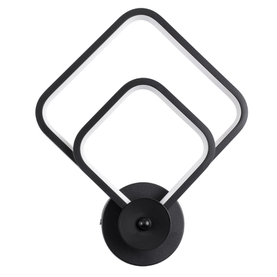 GLOBOSTAR® ANNA 61085 Μοντέρνο Φωτιστικό Τοίχου - Απλίκα LED 15W 1800lm 300° AC 220-240V IP20 Ρυθμιζόμενο Λευκό CCT με On/Off 2700K/4500K/6000K - Lumileds SMD Chip - Μαύρο Ματ - Μ25 x Π8 x Υ30cm - 3 Χρόνια Εγγύηση