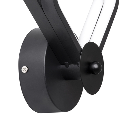 GLOBOSTAR® ANNA 61085 Μοντέρνο Φωτιστικό Τοίχου - Απλίκα LED 15W 1800lm 300° AC 220-240V IP20 Ρυθμιζόμενο Λευκό CCT με On/Off 2700K/4500K/6000K - Lumileds SMD Chip - Μαύρο Ματ - Μ25 x Π8 x Υ30cm - 3 Χρόνια Εγγύηση