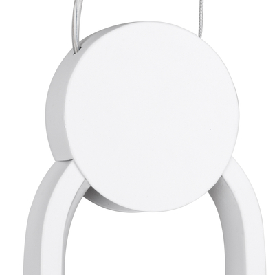 GLOBOSTAR® ILDI 61089 Μοντέρνο Κρεμαστό Φωτιστικό Οροφής LED 12W 1440lm 300° AC 220-240V IP20 Ρυθμιζόμενο Λευκό CCT με On/Off 2700K/4500K/6000K - Lumileds SMD Chip - Λευκό Ματ - Μ10 x Π2.3 x Υ38cm - 3 Χρόνια Εγγύηση