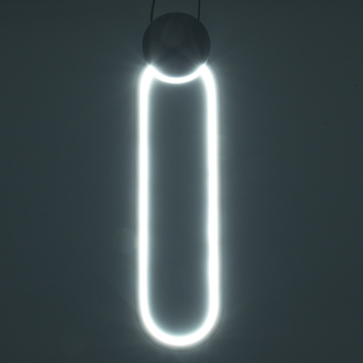 GLOBOSTAR® ILDI 61089 Μοντέρνο Κρεμαστό Φωτιστικό Οροφής LED 12W 1440lm 300° AC 220-240V IP20 Ρυθμιζόμενο Λευκό CCT με On/Off 2700K/4500K/6000K - Lumileds SMD Chip - Λευκό Ματ - Μ10 x Π2.3 x Υ38cm - 3 Χρόνια Εγγύηση