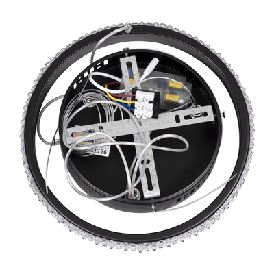 GLOBOSTAR® DIAMOND 61126 Μοντέρνο Κρεμαστό Φωτιστικό Οροφής LED 20W 2356lm 360° AC 220-240V IP20 Ρυθμιζόμενο Λευκό CCT με Χειριστήριο από 2700K έως 6000K Dimmable - Lumileds SMD Chip - Μαύρο Ματ - Μ25 x Π25 x Υ3cm - 3 Χρόνια Εγγύηση