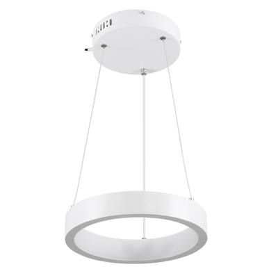 GLOBOSTAR® NEMESIS 61153 Μοντέρνο Κρεμαστό Φωτιστικό Οροφής LED 20W 2356lm 360° AC 220-240V IP20 Ρυθμιζόμενο Λευκό CCT με Χειριστήριο από 2700K έως 6000K Dimmable - Lumileds SMD Chip - Λευκό Ματ - Μ25 x Π25 x Υ4cm - 3 Χρόνια Εγγύηση