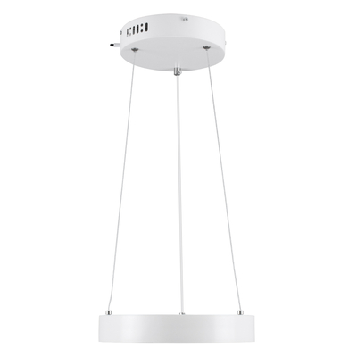 GLOBOSTAR® NEMESIS 61153 Μοντέρνο Κρεμαστό Φωτιστικό Οροφής LED 20W 2356lm 360° AC 220-240V IP20 Ρυθμιζόμενο Λευκό CCT με Χειριστήριο από 2700K έως 6000K Dimmable - Lumileds SMD Chip - Λευκό Ματ - Μ25 x Π25 x Υ4cm - 3 Χρόνια Εγγύηση