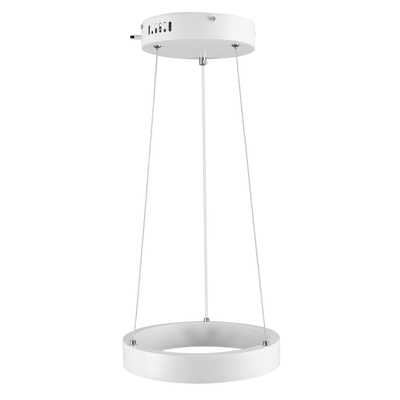 GLOBOSTAR® NEMESIS 61153 Μοντέρνο Κρεμαστό Φωτιστικό Οροφής LED 20W 2356lm 360° AC 220-240V IP20 Ρυθμιζόμενο Λευκό CCT με Χειριστήριο από 2700K έως 6000K Dimmable - Lumileds SMD Chip - Λευκό Ματ - Μ25 x Π25 x Υ4cm - 3 Χρόνια Εγγύηση