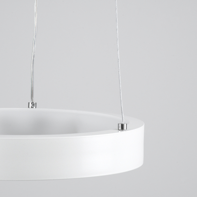 GLOBOSTAR® NEMESIS 61153 Μοντέρνο Κρεμαστό Φωτιστικό Οροφής LED 20W 2356lm 360° AC 220-240V IP20 Ρυθμιζόμενο Λευκό CCT με Χειριστήριο από 2700K έως 6000K Dimmable - Lumileds SMD Chip - Λευκό Ματ - Μ25 x Π25 x Υ4cm - 3 Χρόνια Εγγύηση