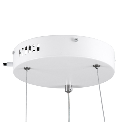 GLOBOSTAR® NEMESIS 61153 Μοντέρνο Κρεμαστό Φωτιστικό Οροφής LED 20W 2356lm 360° AC 220-240V IP20 Ρυθμιζόμενο Λευκό CCT με Χειριστήριο από 2700K έως 6000K Dimmable - Lumileds SMD Chip - Λευκό Ματ - Μ25 x Π25 x Υ4cm - 3 Χρόνια Εγγύηση