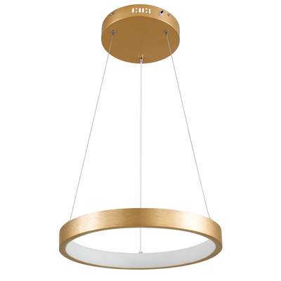 GLOBOSTAR® NEMESIS 61157 Μοντέρνο Κρεμαστό Φωτιστικό Οροφής LED 30W 3513lm 360° AC 220-240V IP20 Ρυθμιζόμενο Λευκό CCT με Χειριστήριο από 2700K έως 6000K Dimmable - Lumileds SMD Chip - Χρυσό Βούρτσας - Μ40 x Π40 x Υ4cm - 3 Χρόνια Εγγύηση