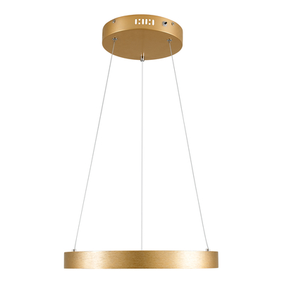 GLOBOSTAR® NEMESIS 61157 Μοντέρνο Κρεμαστό Φωτιστικό Οροφής LED 30W 3513lm 360° AC 220-240V IP20 Ρυθμιζόμενο Λευκό CCT με Χειριστήριο από 2700K έως 6000K Dimmable - Lumileds SMD Chip - Χρυσό Βούρτσας - Μ40 x Π40 x Υ4cm - 3 Χρόνια Εγγύηση