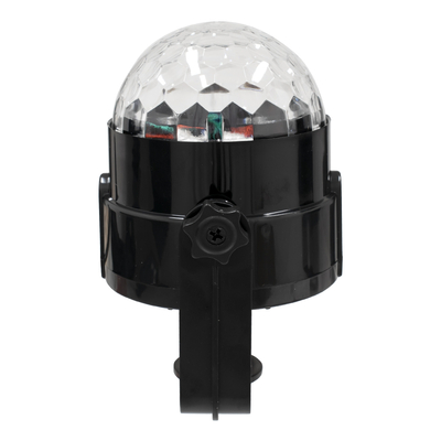 GloboStar® 79601-1 LED Party Disco Μπάλα με Περιστρεφόμενα Φωτορυθμικά Εφέ Πολύχρωμη RGB 15W με Sound Control Activated Εφέ και με Ασύρματο Χειριστήριο AC 230V IP20 Μ11 x Π8.6 x Υ13cm