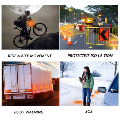 GLOBOSTAR® EMERGENCIA 79697 Φωτιστικό Έκτακτης Ανάγκης για Οχήματα με Μαγνήτη & Φακό LED 2W 140lm 360° DC 5V με 3xAAA Μπαταρίες Αδιάβροχο IP65 Κόκκινο & Ψυχρό Λευκό 6000K - Πορτοκαλί - Μ10 x Π10 x Υ3.5cm - 1 Χρόνο Εγγύηση