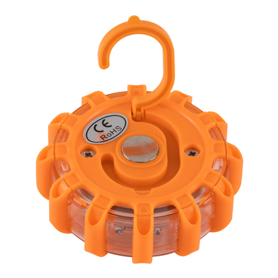 GLOBOSTAR® EMERGENCIA 79697 Φωτιστικό Έκτακτης Ανάγκης για Οχήματα με Μαγνήτη & Φακό LED 2W 140lm 360° DC 5V με 3xAAA Μπαταρίες Αδιάβροχο IP65 Κόκκινο & Ψυχρό Λευκό 6000K - Πορτοκαλί - Μ10 x Π10 x Υ3.5cm - 1 Χρόνο Εγγύηση