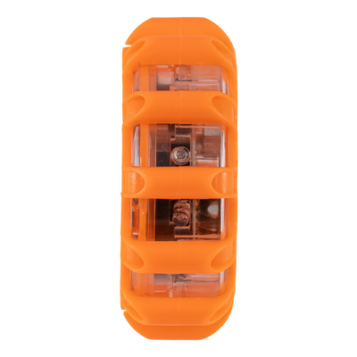 GLOBOSTAR® EMERGENCIA 79697 Φωτιστικό Έκτακτης Ανάγκης για Οχήματα με Μαγνήτη & Φακό LED 2W 140lm 360° DC 5V με 3xAAA Μπαταρίες Αδιάβροχο IP65 Κόκκινο & Ψυχρό Λευκό 6000K - Πορτοκαλί - Μ10 x Π10 x Υ3.5cm - 1 Χρόνο Εγγύηση