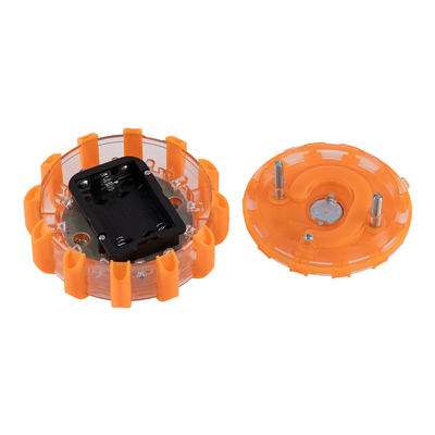 GLOBOSTAR® EMERGENCIA 79697 Φωτιστικό Έκτακτης Ανάγκης για Οχήματα με Μαγνήτη & Φακό LED 2W 140lm 360° DC 5V με 3xAAA Μπαταρίες Αδιάβροχο IP65 Κόκκινο & Ψυχρό Λευκό 6000K - Πορτοκαλί - Μ10 x Π10 x Υ3.5cm - 1 Χρόνο Εγγύηση