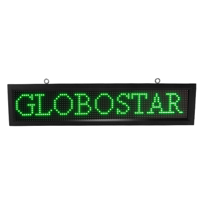 GLOBOSTAR® DISPLAY 90252 Κυλιόμενη Ψηφιακή Επιγραφή P10 Μονής Όψης LED AC 220-240V Αδιάβροχο IP65 Πράσινο - WiFi Control μέσω FK APP - Αισθητήρας Θερμοκρασίας & Υγρασίας - Μ104 x Π9 x Υ24cm - 2 Χρόνια Εγγύηση