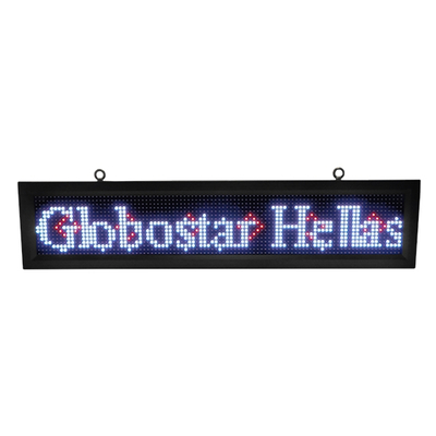 GLOBOSTAR® DISPLAY 90255 Κυλιόμενη Ψηφιακή Επιγραφή P10 Μονής Όψης LED AC 220-240V Αδιάβροχο IP65 RGBW - WiFi Control μέσω FK APP - Αισθητήρας Θερμοκρασίας & Υγρασίας - Μ104 x Π9 x Υ24cm - 2 Χρόνια Εγγύηση