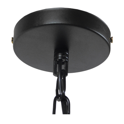 GLOBOSTAR® ELDORA 10001014 Vintage Κρεμαστό Φωτιστικό Οροφής με Ντουί 1 x E27 AC 220-240V IP20 - Μπεζ & Μπρούτζινο - Μ13 x Π13 x Υ30cm