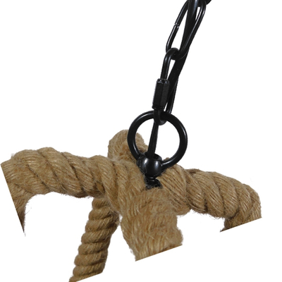 GLOBOSTAR® ELDORA 10001014 Vintage Κρεμαστό Φωτιστικό Οροφής με Ντουί 1 x E27 AC 220-240V IP20 - Μπεζ & Μπρούτζινο - Μ13 x Π13 x Υ30cm