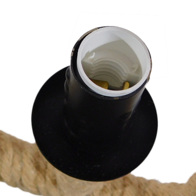 GLOBOSTAR® LINDELL 10001110 Vintage Κρεμαστό Φωτιστικό Οροφής με Ντουί 1 x E14 AC 220-240V IP20 - Μπεζ & Μαύρο - Μ18 x Π18 x Υ33cm