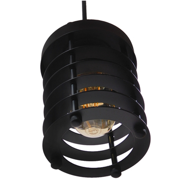 GLOBOSTAR® DARSEY 10001145 Vintage Κρεμαστό Φωτιστικό Οροφής με Ντουί 1 x E27 AC 220-240V IP20 - Μαύρο - Μ10 x Π10 x Υ25cm