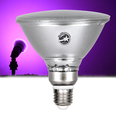 GLOBOSTAR® GARDENPAR 60232 Σποτ E27 PAR38 Σκληρού Υάλου LED 18W 1200lm 60° AC 220-240V Αδιάβροχο IP65 Ροζ - Μ12 x Π12 x Υ13cm - 3 Χρόνια Εγγύηση